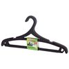 Shoulder hangers, size 46-48, SET 3 pieces, plastic, flat, crossbar, hooks, black, LOVE
