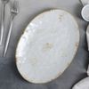 Доляна / Doliana / Dish "Golden space", 30 × 21 cm, white