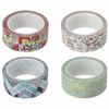 ОСТРОВ СОКРОВИЩ / WASHI adhesive tape for decor, 15 mm х 5 m, assorted, display, rice paper