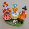 Дымковская глиняная игрушка / Figurine "The Tea Party of the Cavalier with the Lady at the Samovar"