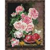 Опт-картина / डायमंड मोज़ेक 40x50, गोल स्फटिक शहद और गुलाब rose