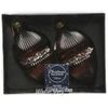Kaemingk / Set de adornos de cristal para árboles de Navidad La Vella Icicles: Choco 8 cm, 2 piezas, colgante