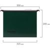 Hanging folder A4 (350х245 mm), up to 80 sheets, SET of 5 PCs, plastic, green, BRAUBERG (Italy)