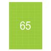 38х21 label, self-adhesive,2 mm, 65 labels, neon green, 65 g/m2, 50 sheets, STAFF