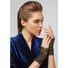 Lace silk cuffs black with gold