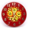 Промысел / Craft / Clock with Khokhloma painting, wall, 22x250
