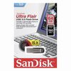 SANDISK / Flash Drive 64 GB, Ultra Flair USB 3.0, Silver / Black
