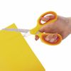 Scissors BRAUBERG "Extra" 155 mm, classic shape, ribbed rubber inserts, orange-yellow
