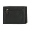 Clip FABULA "Brooklyn", genuine leather, contrast stitching, 86х126 mm, black