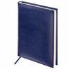 Diário sem data GRANDE FORMATO (175x247 mm) A4, BRAUBERG "Imperial", couro liso, 160 l, bloco creme, azul escuro