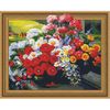 Опт-картина / mosaico de diamantes 3D 40x50, strass redondo Flores silvestres