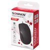 SONNEN / Wired mouse M-201, USB, 1000 dpi, 2 buttons + wheel-button, optical, black