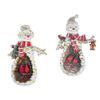 Kurts Adler / juguete de árbol de Navidad "Muñeco de nieve y cardenales", 11,5 cm