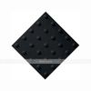 PVC tactile tile, black, with a linear arrangement of cones, size 300x300x4 mm