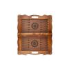 GamesDealer / Cuir de backgammon "Bronze" médium dans un diplomate (Russie, bois, 50x25x5 cm)