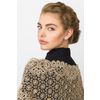 Lace shawl "the Firebird" beige with black, Madame Cruje