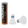Shuttlecocks for badminton TORRES 150 (nylon), art. BD-108, pack 6 pcs white, medium speed