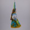 Потешный промысел / Christmas tree toy from porcelain "Girl in a colored sundress"