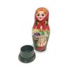 Вятский сувенир / Author's painted nesting doll "Katyusha" red shawl