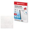 Cardboard covers for binding, A4, SET 100 pcs., Imitation leather, 230 g / m2, white, BRAUBERG