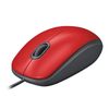 LOGITECH / Wired mouse M110, USB, 2 buttons + 1 wheel-button, optical, red