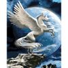 Опт-картина / Pintura por números 40x50 Pegaso blanco
