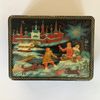 Палех / Palekh / Box "Winter", 10 * 8 cm, master Lukina