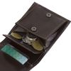 Purse mens BEFLER "Classic", 100х90 mm, genuine leather, button, brown