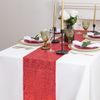 Этель / Ethel / Path with sequins on the table, color red, 30 * 200 cm