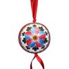Волховская роспись / Volkhov painting / Interior pendant decoration "Ball" "Petal rosette"