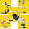 HATBER / Notebook A5, 96 sheets, staple, cage, selective varnish, "YELLOW" / 12 pcs.