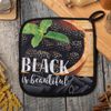 Этель / Potholder BLACK 19x19cm, 100% x / l, wadding 250g / m2