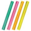 Ruler, plastic, 30 cm, STAMM "Crystal Neon", with holder, neon, assorted