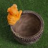 Хорошие сувениры / Figured pots "Puppy on a basket" 17x19 cm