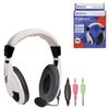 DEFENDER / Headphones with microphone (headset) Gryphon HN-750, wired, 2 m, white