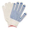 ЛАЙМА / Cotton gloves LUX, SET 5 pairs, grade 10, 40-42 g, 116 tex, PVC point, WHITE