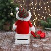 Зимнее волшебство / Soft toy "Santa Claus in a New Year's costume - long legs"