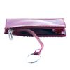 Key case BEFLER "Elegant cat", natural leather, embossed, zip, 130x85 mm, purple