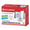 BRAUBERG / Demonstration system "SOLID" tabletop for 10 panels, with 10 color panels A4, gray