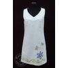 Елецкие кружева / Yelets lace / Women's white linen dress "Flower"