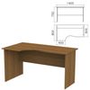 Table written ergonomic "Kanz," 1400 x800s750 mm, left, walnut pyramidal color