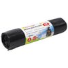 ЛЮБАША / Garbage bags 240 l, black, 5 pcs per roll, LDPE, 30 μm, 90x130 cm (± 5%), economy