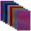 Coloured paper, A4, HOLOGRAPHIC self-ADHESIVE, 8 sheets in 8 colors, the "STARS" TREASURE ISLAND