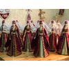 Asik / Ossetian doll in a velvet robe and handmade embroidery, 35 cm