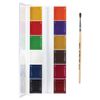 Paint watercolor ONLANDIA "SCHOOL" 12 flowers, honey, WITH BRUSH, plastic box