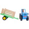 BochArt / Play set "Blue Tractor" with a trailer and animal figures