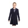 School jacket with hidden pockets fitted Navy blue for girls