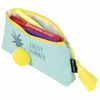 Pencil case-cosmetic bag BRAUBERG, canvas surround applications, "Ananas", 20х3х9 cm