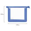 Cartella per quaderni A5 PIFAGOR, plastica, cerniera superiore, trasparente, blu