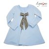 Blue footer dress with bow on the back